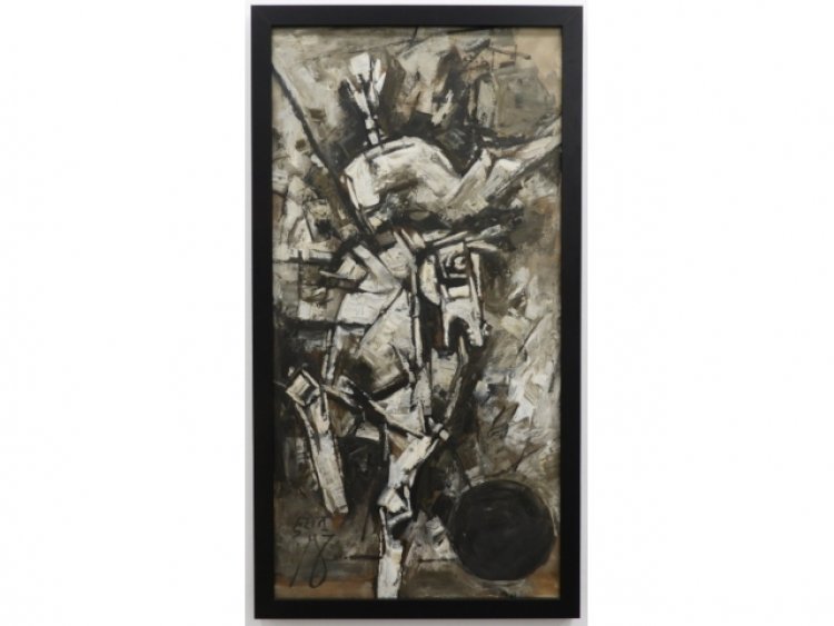 Cubist Horse Painting by Indian Artist Maqbool Fida Husain (1915-2011) Knocks Down for $43,750 in Bruneau & Co. Auction