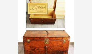 Rare Antique Louis Vuitton Leather Steamer Trunk will Headline Converse Auctions' April 23rd Sale