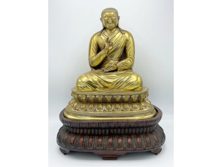 Rare Gilt Bronze Tibetan Buddha Statue Brings $200,000 in Briggs Auction's March 24th Online Auction