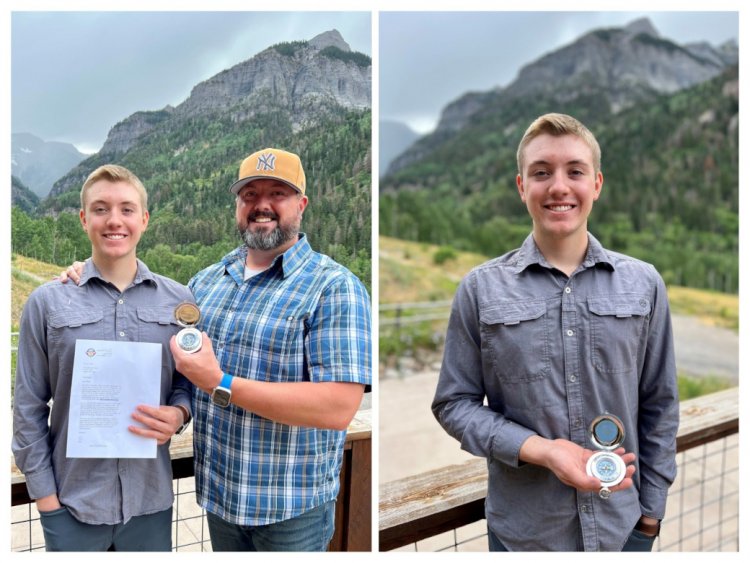 Discovery Map of San Juans' Ethan Unverferth Receives Franchise Rockstar Award