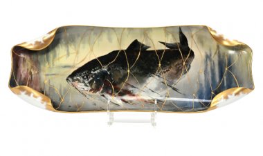 Woody Auction's Jan. 6 Online Auction Features An 1880s Rutherford B. Hayes White House Fish Platter