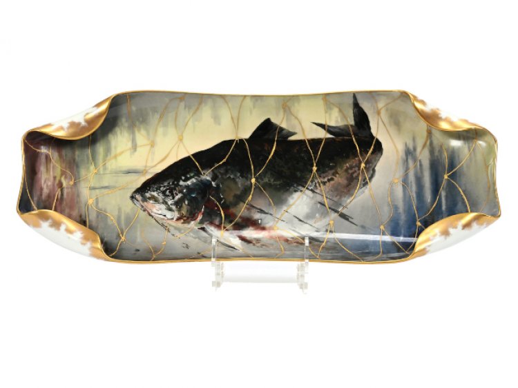 Woody Auction's Jan. 6 Online Auction Features An 1880s Rutherford B. Hayes White House Fish Platter
