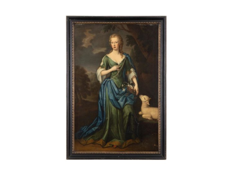 Full length Oil Portrait of Lady Bridget by Thomas Gibson (English, 1680-1751) Sells for $36,300 at Ahlers & Ogletree